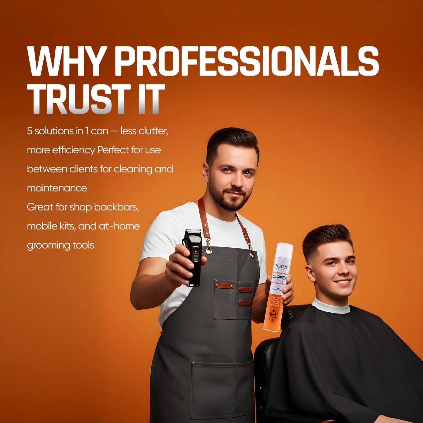 Totex CLIPPER Spray 5-in-1 Formula for Hair Clippers 400 ML